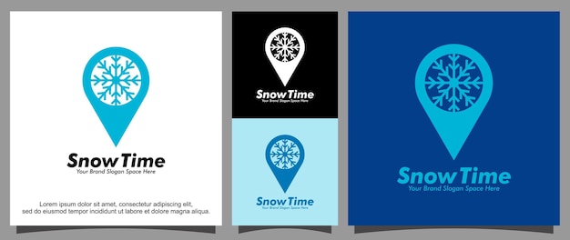 Vector location of the snowy logo template