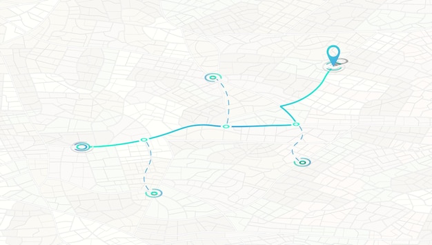 地図上のピンと代替路線を表示する市街道ダッシュボード
