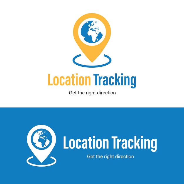 Vector location tracking logo design vector template