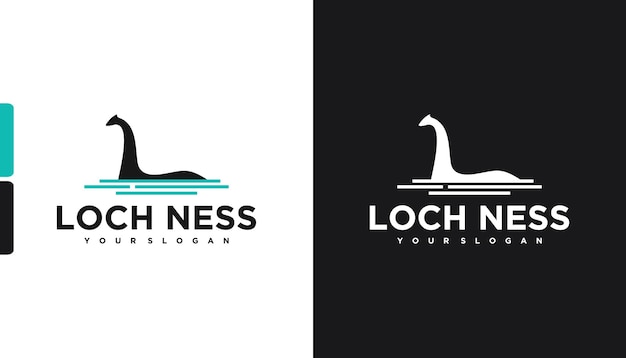 Vettore ispirazione per il design del logo lochness