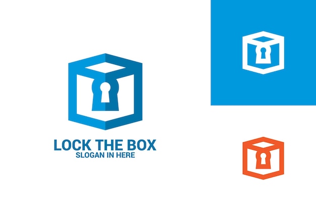 Lock box logo template design