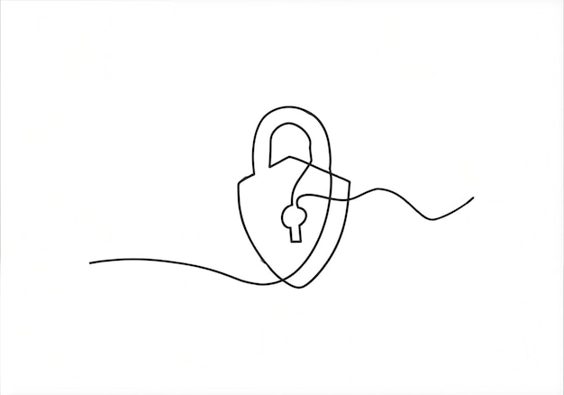 ロック・コンティニュー・オンライン・ドローイング・ベクトル (LOCK CONTINUOUS ONLINE DRAWING VECTOR)