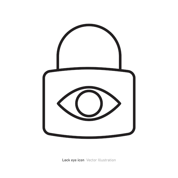 Vector lock and eye icon design vector illustration