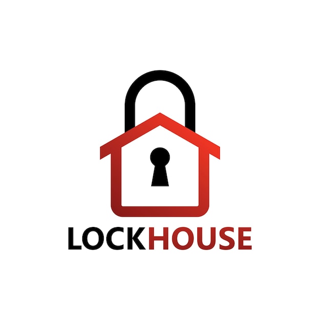 Lock house logo template design