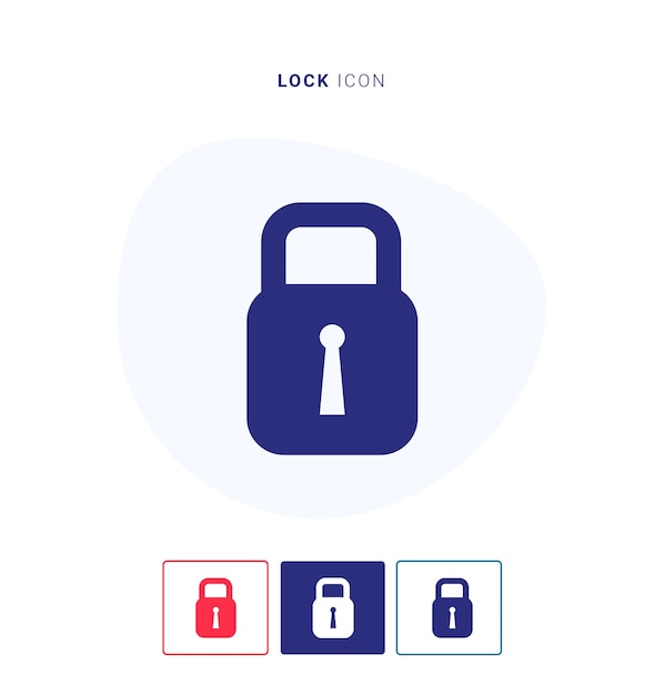 Lock icon logo and vector template