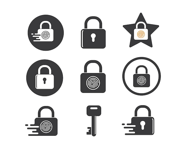 Vector lock icon logo vector template