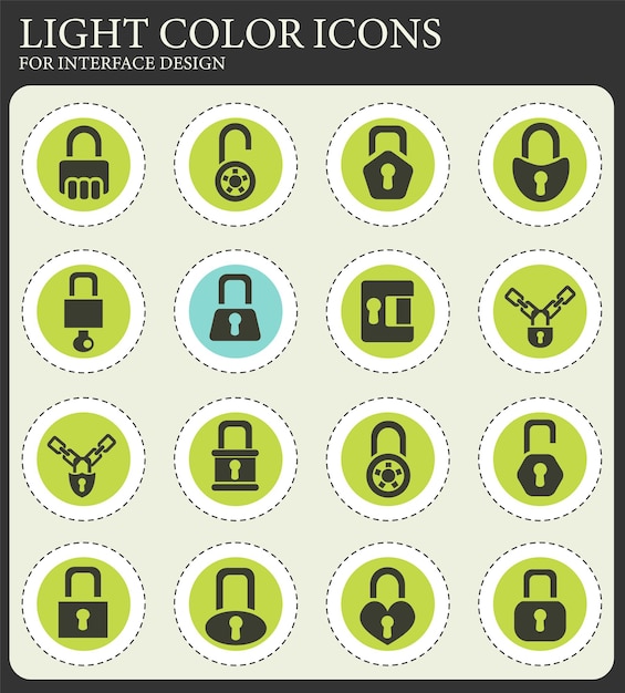 Lock icons set