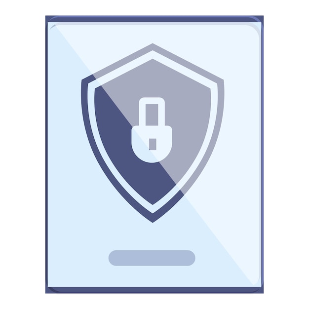 Vector lock online icon cartoon vector parental control