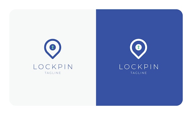 Lock pin security guard Logo Corporate simple Design