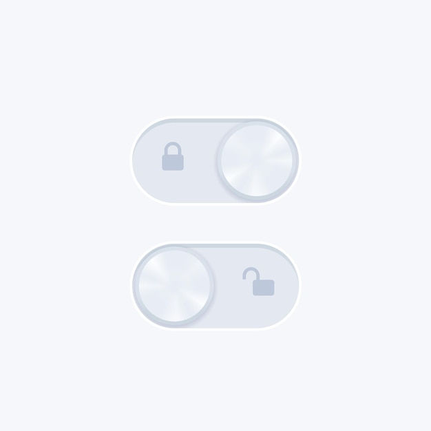 Lock switch vector ui elements for web and apps