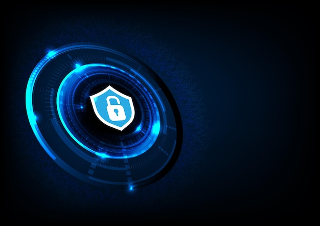 Lock technologie privacy beveiliging achtergrond Concept van veilige bescherming schild encryptie abstracte illustratie van netwerk firewall digitale toegang hangslot voor netwerk beveiliging systeem keyhold