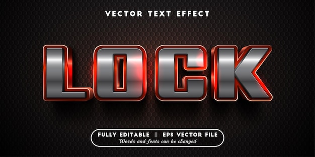 Lock text effect with editable text style