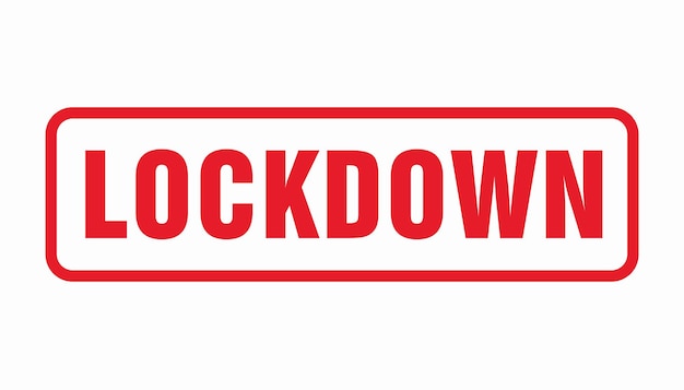 Lockdown rubberstempel red lockdown rubber grunge stempel zegel op witte achtergrond vectorillustratie eps 10 vectorbestand