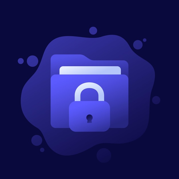 Vector locked folder icon vector design