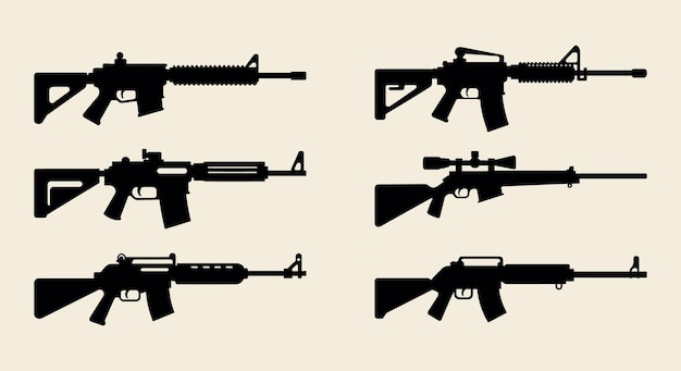 locked and loaded rifle silhouette bundle