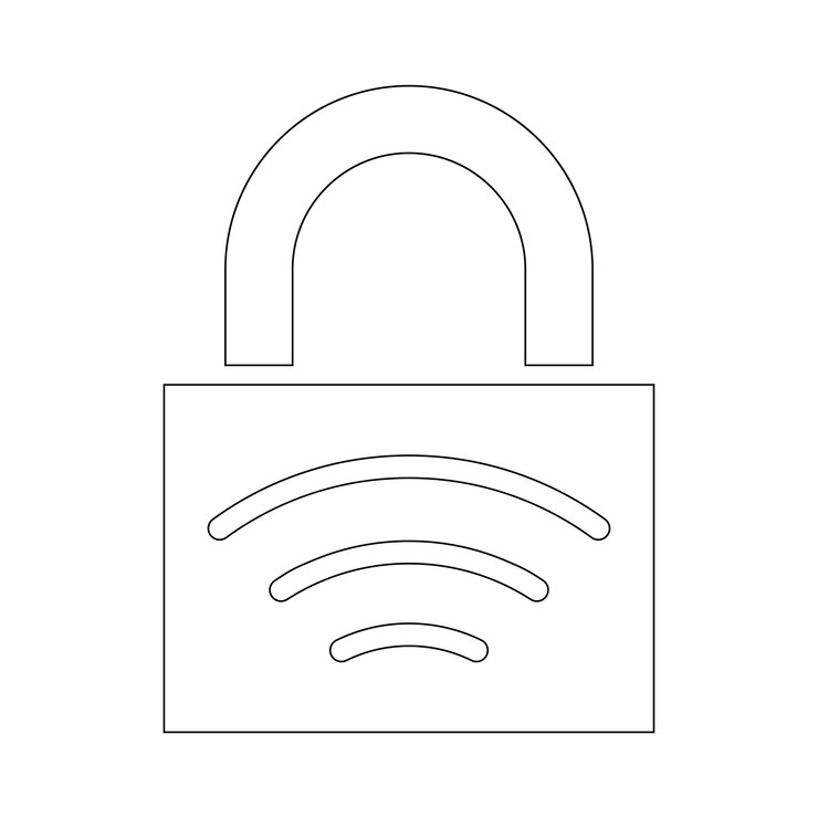 Vector locked wifi signal icon