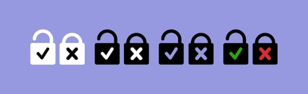 個人データ保護のロック セット アイコン パスワード警告サイン キー同期同期電話ロック解除カーソル セキュリティ システム ビジネスと広告のベクトル線アイコン