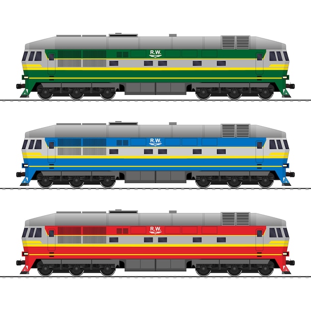 Locomotief op diesel als treinstel