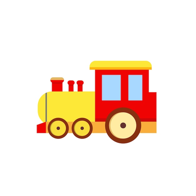 Locomotive childrens toy icon. Vector illustration