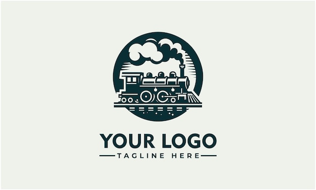 ロゴモチーフ ヴィンテージ スタイル ロゴモティーフ ロゴイラストレーション クラシック エンブレム デザイン 列車