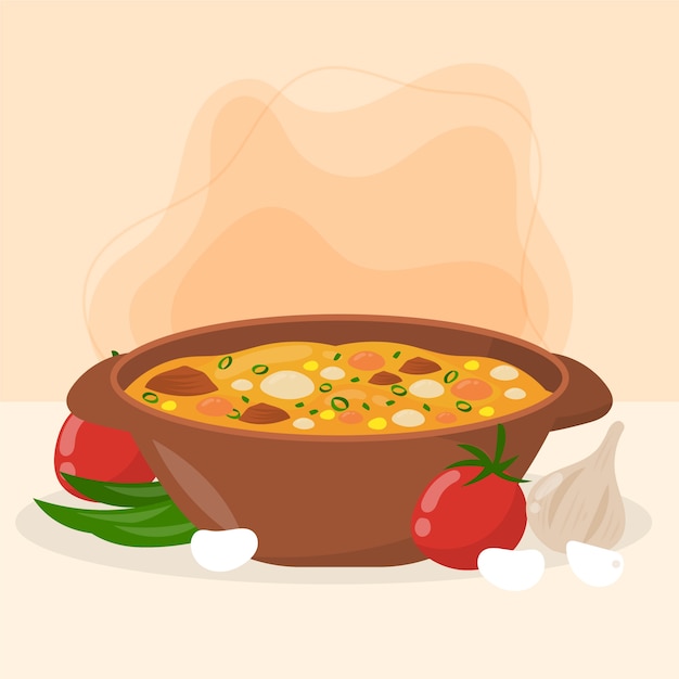 Locro иллюстрация в рисованном стиле