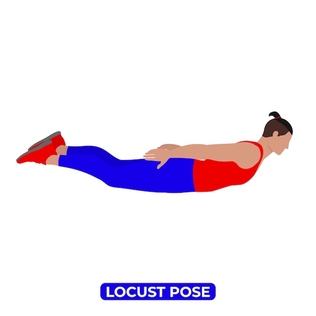 Locust Pose Exercise Men