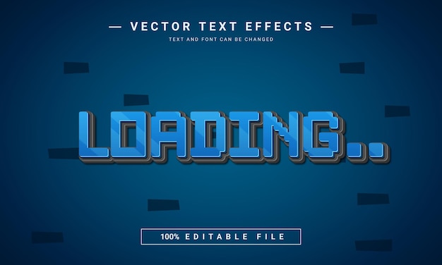 Loding editable 3d text effect template