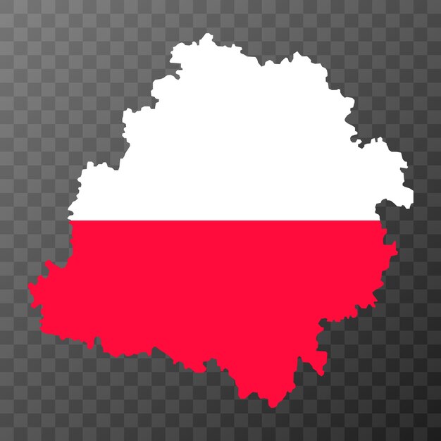 Lodz Voivodeship map province of Poland Vector illustration