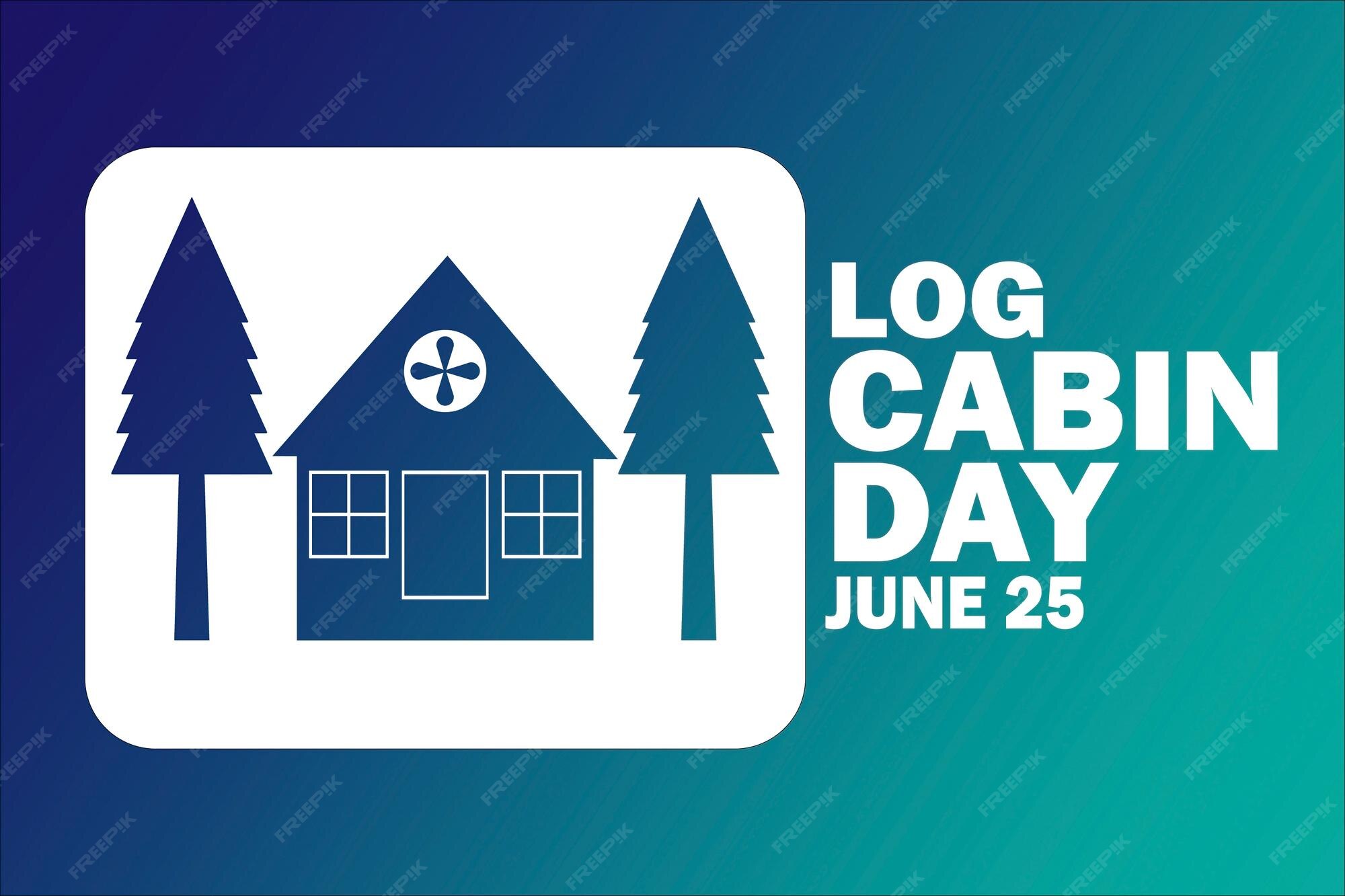 Premium Vector Log cabin day
