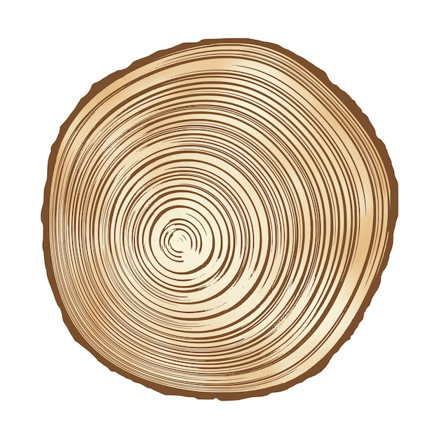 Vector log cut tree rings pattern