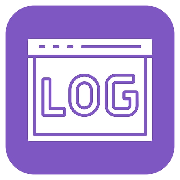 Log-icon vector afbeelding Kan worden gebruikt voor informatica