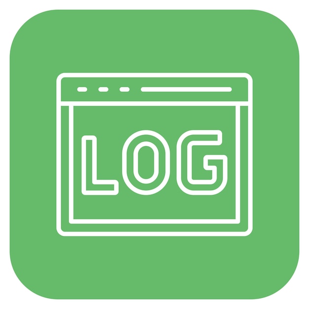 Log-icon vector afbeelding Kan worden gebruikt voor informatica