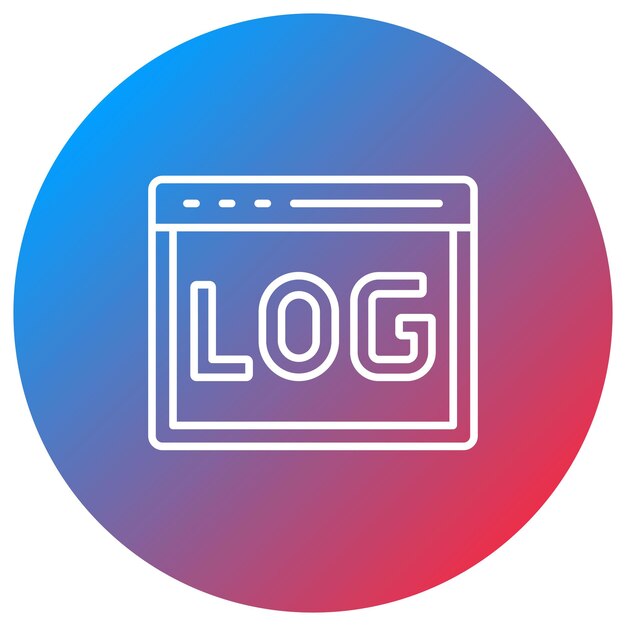Log-icon vector afbeelding Kan worden gebruikt voor informatica