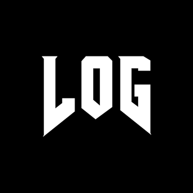 Дизайн логотипа LOG для технологической компании LOG дизайн логотипа черно-белой цветовой комбинации LOG логотип LOG вектор LOG дизайн LOG икона LOG алфавит LOG типография дизайн логотип
