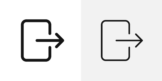 log out icon vector icon set