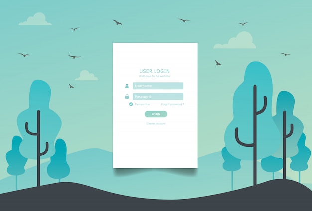 Log in page design