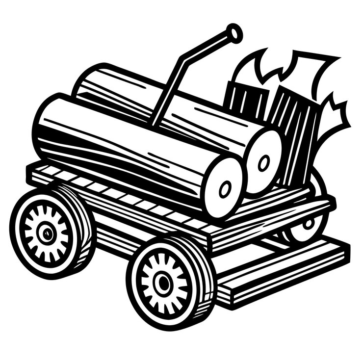 Vector log splitter vector silhouette