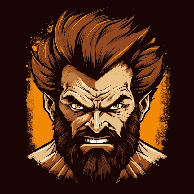 Logan in mascot and gaming logo design in illustration style