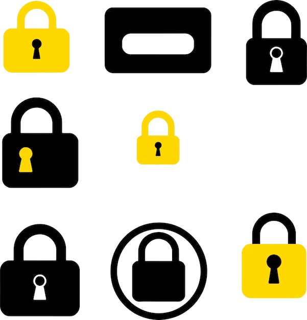 logging icons set vector silhouettecomputer interface icons lumberjack data processing icon