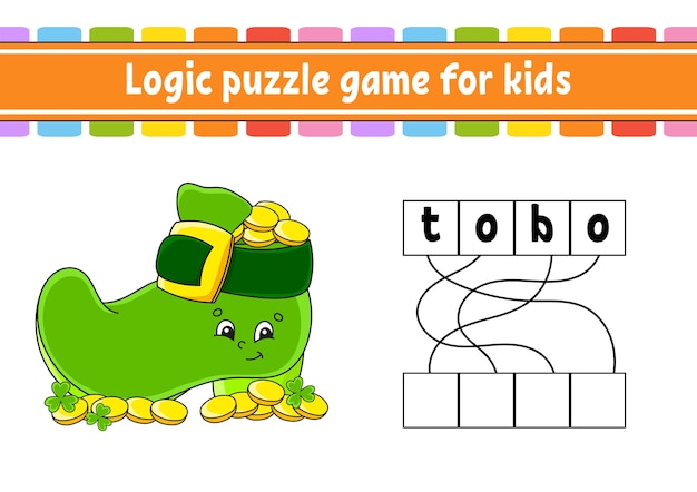 Logic puzzle game education worksheet