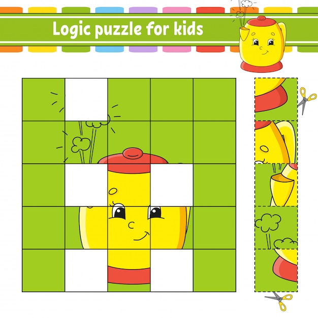 Vector logic puzzle for kids.