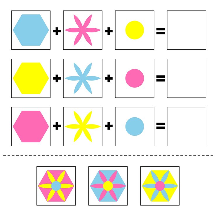 Vector logic table worksheet for kids