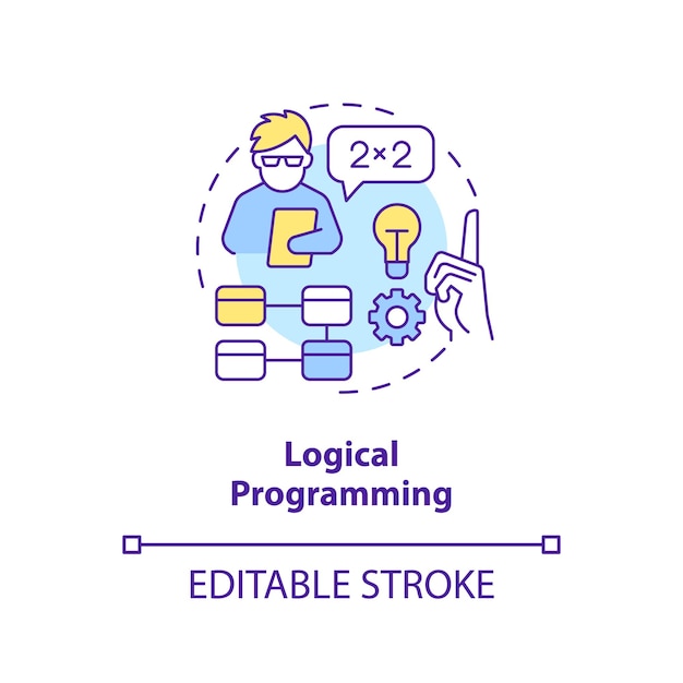 Logical programming concept icon