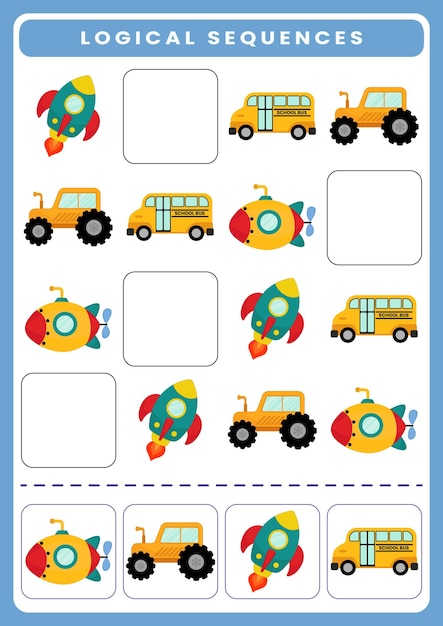 Logical Squence Worksheet for Kids