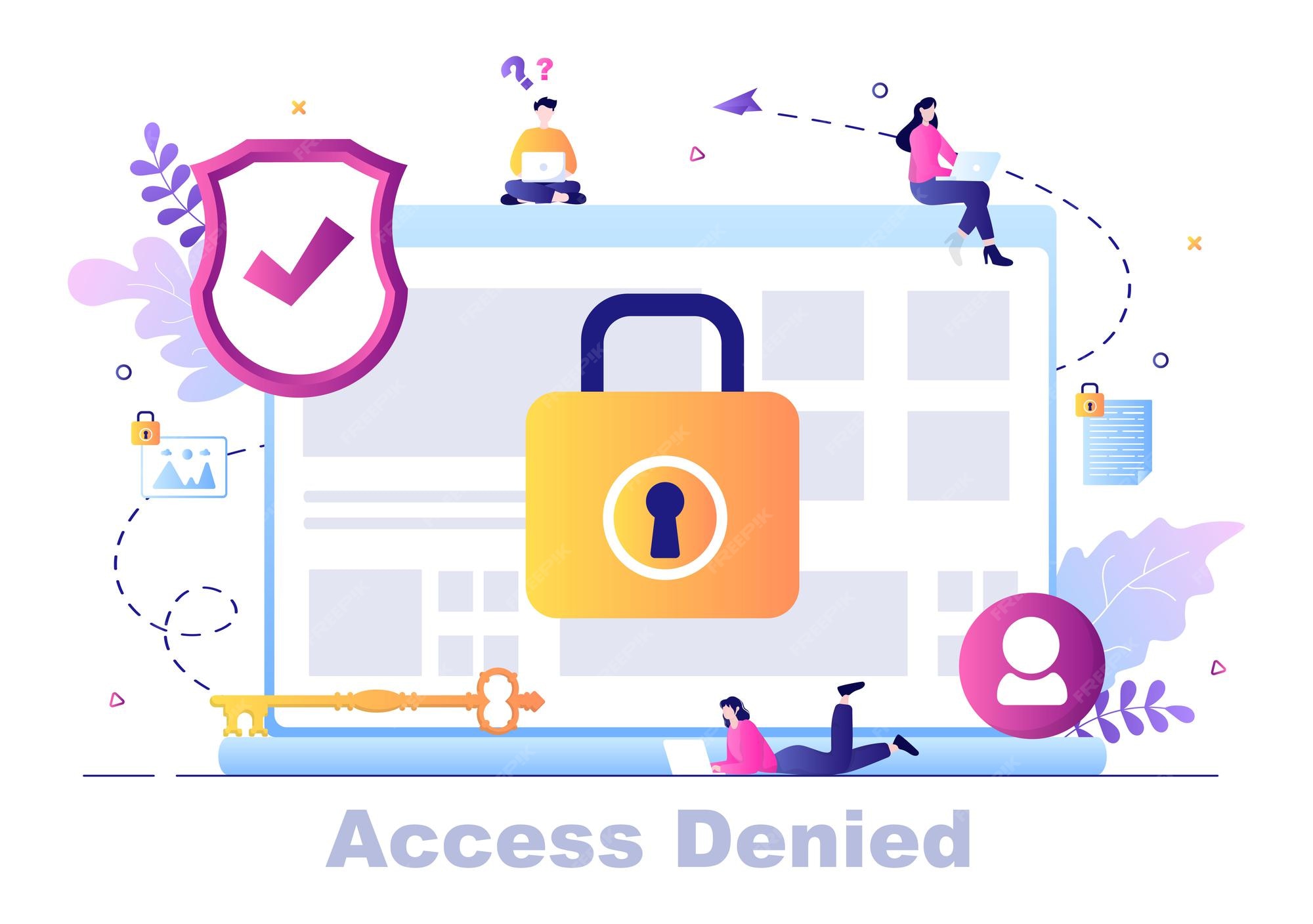 Premium Vector Login access denied vector illustration. system