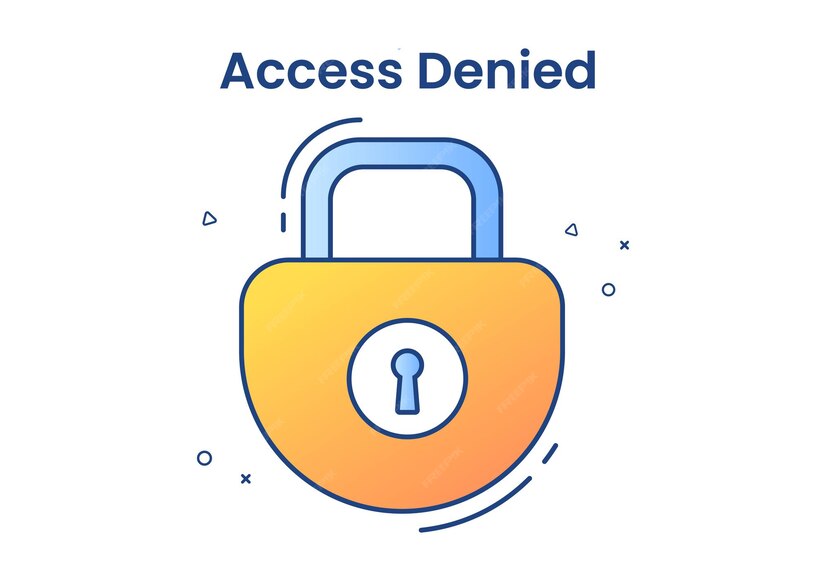 Premium Vector Login access denied vector illustration. system