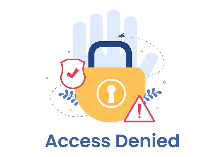 Premium Vector Login Access Denied Vector Illustration. System