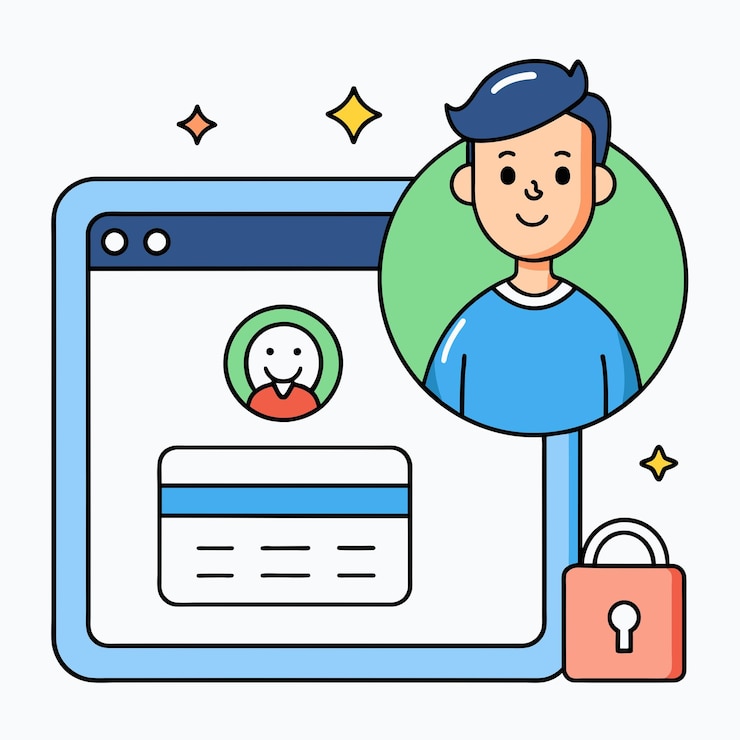 Vector login concept illustration