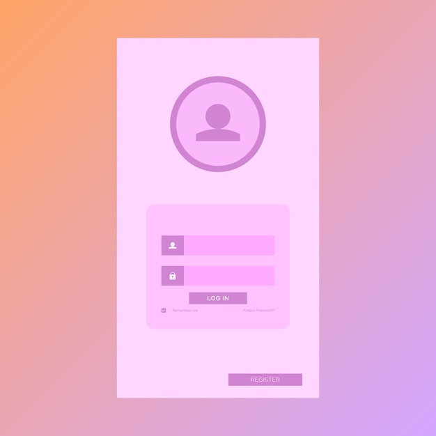 Vector login design template