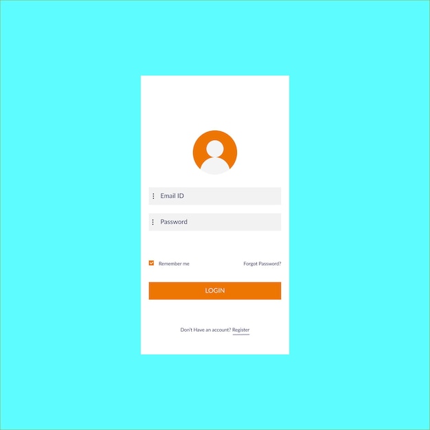 Login page ui design